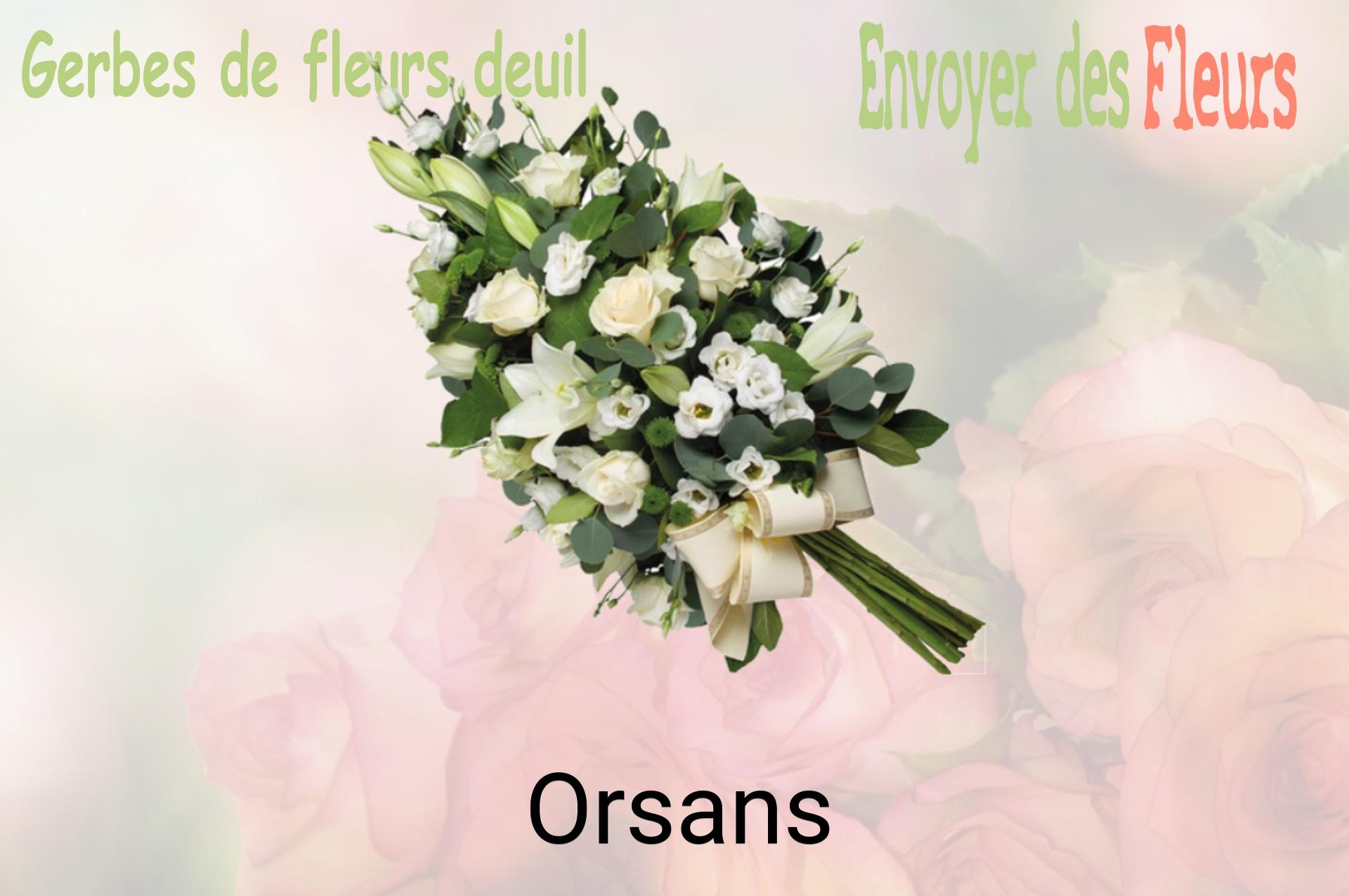 Gerbe de fleurs de deuil livrée à Orsans